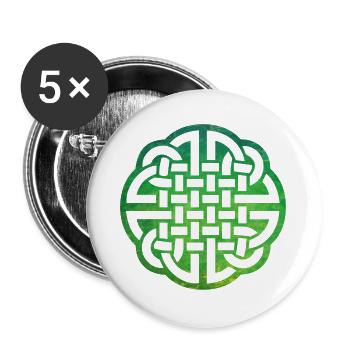 Celtic Knot - Buttons large 2.2''/56 mm (5-pack) - white - Front