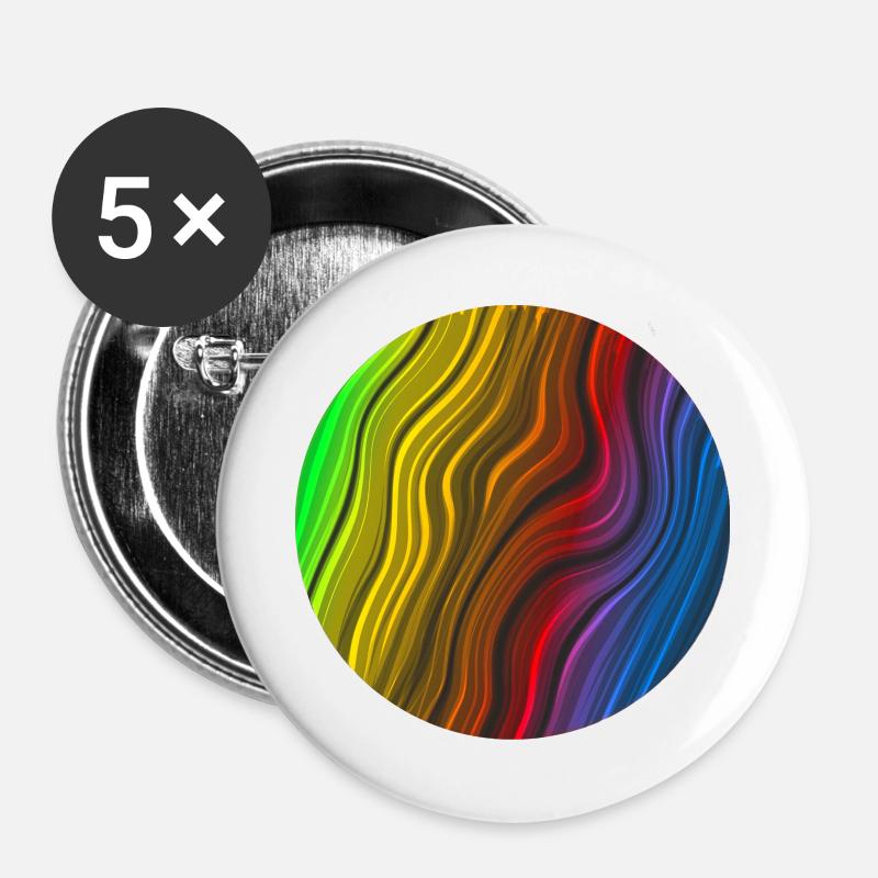 Colourfull Planet - Buttons large 2.2''/56 mm (5-pack) - white