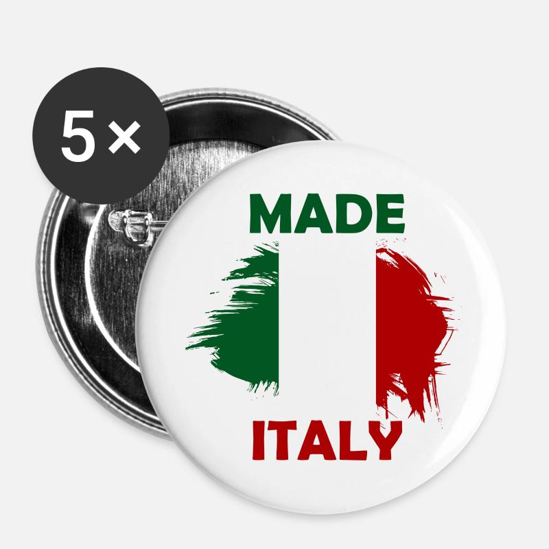 made in Italy - Buttons large 2.2''/56 mm (5-pack) - white