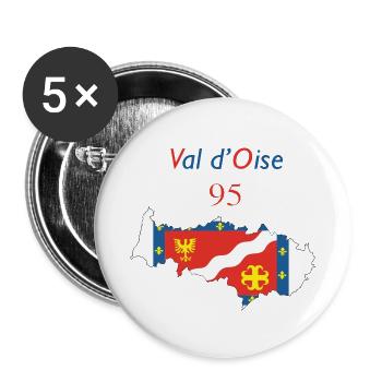 Val d'oise - Buttons groß 56 mm (5er Pack) - Weiß - Vorne