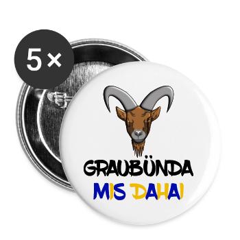 graubünda mis dahai - Buttons groß 56 mm (5er Pack) - Weiß - Vorne