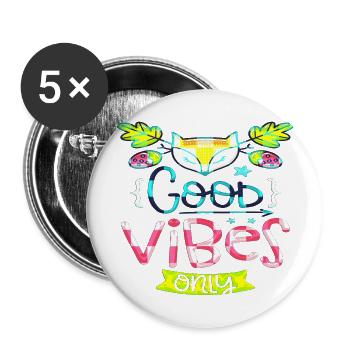 Think outside the box positive thoughts happy - Buttons large 2.2''/56 mm (5-pack) - white - Front