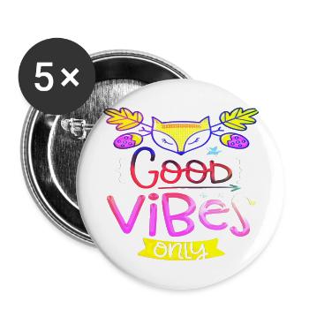 Think outside the box positive thoughts happy - Buttons large 2.2''/56 mm (5-pack) - white - Front