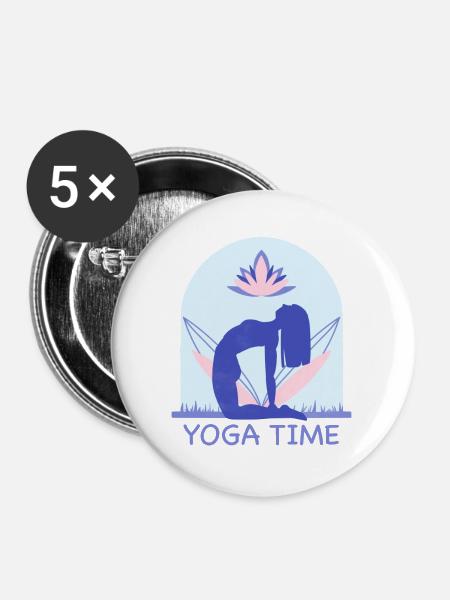 Yoga - Buttons groß 56 mm (5er Pack) - Weiß