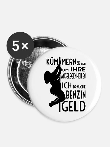 Kümmern Sie sich um Ihre Angelegenheiten - Buttons groß 56 mm (5er Pack) - Weiß