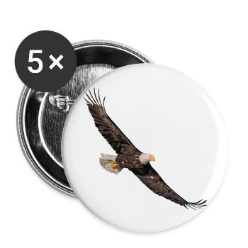 Bald Eagle - Buttons large 2.2''/56 mm (5-pack) - white - Front