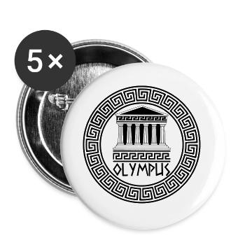 The Domain of the Gods (black) - Buttons large 2.2''/56 mm (5-pack) - white - Front