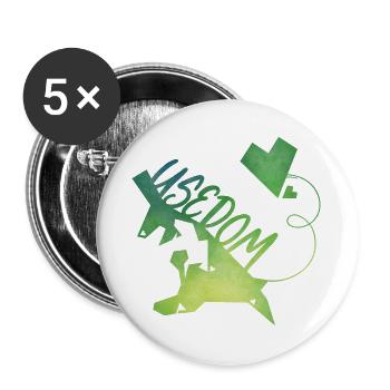 Usedom - Buttons groß 56 mm (5er Pack) - Weiß - Vorne