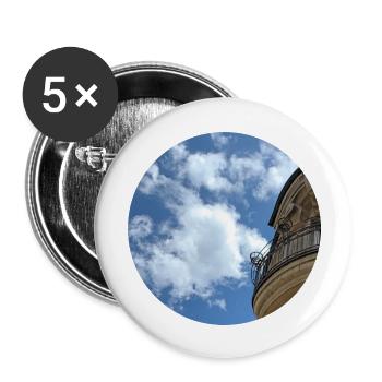 Wolke/Fassade - Buttons groß 56 mm (5er Pack) - Weiß - Vorne