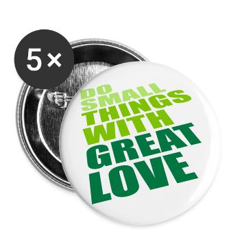 Quote do small things - Buttons large 2.2''/56 mm (5-pack) - white - Front