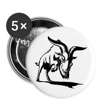 StayGoated - Buttons groß 56 mm (5er Pack) - Weiß - Vorne