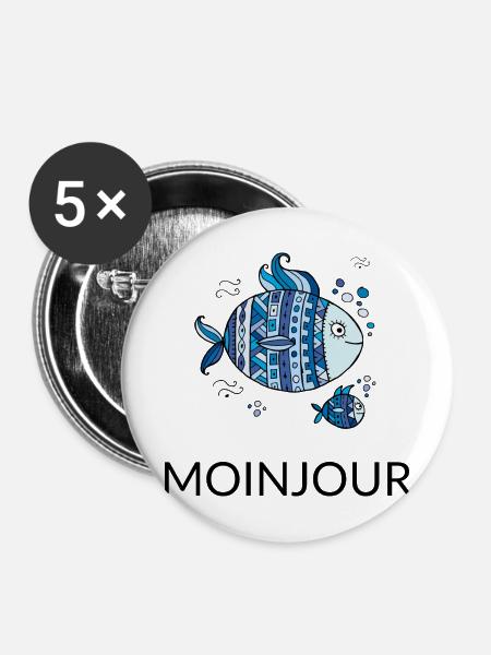 MOINJOUR - MoinJour 34 - Buttons groß 56 mm (5er Pack) - Weiß
