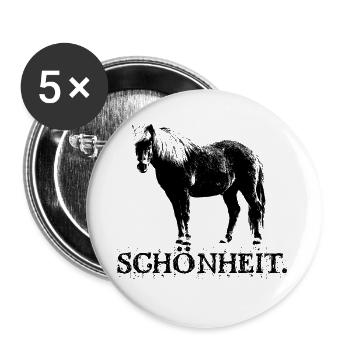 Islandpferde Pferde Spruch Pferdenarr Isländer - Buttons groß 56 mm (5er Pack) - Weiß - Vorne