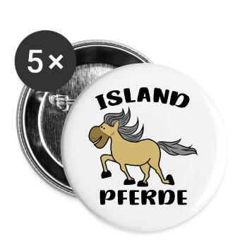 Chevaux islandais Cheval Aime dire Chevaux islandais - Lot de 5 grands badges (56 mm) - blanc - Devant