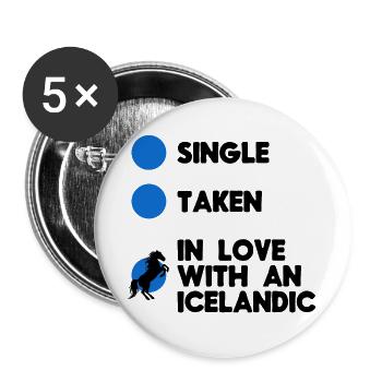 Icelandic Horses Horse Love Horses Statement Riding - Buttons large 2.2''/56 mm (5-pack) - white - Front