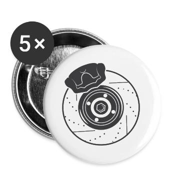 Bremsanlage - Buttons groß 56 mm (5er Pack) - Weiß - Vorne
