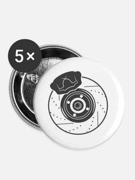Bremsanlage - Buttons groß 56 mm (5er Pack) - Weiß