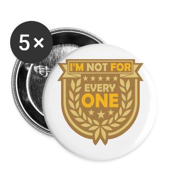 Im not for everyone - Buttons large 2.2''/56 mm (5-pack) - white - Front