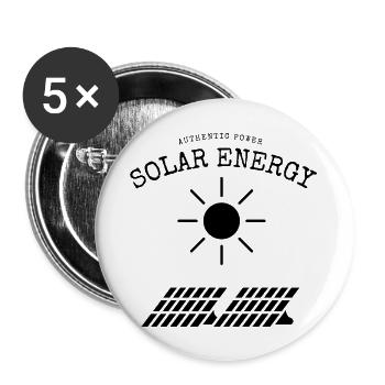 Solar Energy Authentic Power - Buttons groß 56 mm (5er Pack) - Weiß - Vorne