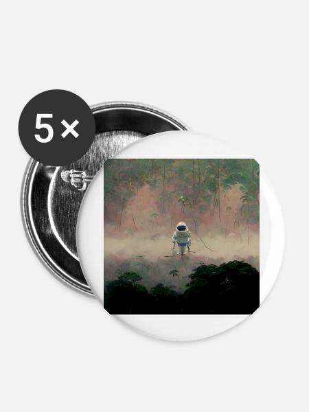 Lonely Voyager 035 - Buttons groß 56 mm (5er Pack) - Weiß