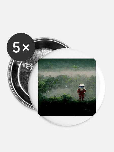 Lonely Voyager 034 - Buttons groß 56 mm (5er Pack) - Weiß