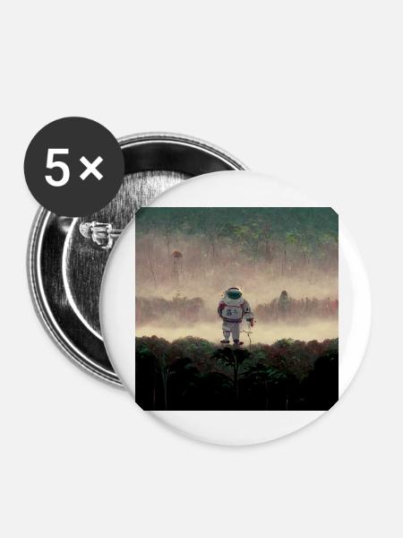 Lonely Voyager 050 - Buttons groß 56 mm (5er Pack) - Weiß