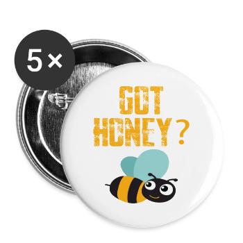 Vous avez du miel? - Lot de 5 grands badges (56 mm) - blanc - Devant