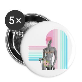 ladies night - Buttons large 2.2''/56 mm (5-pack) - white - Front