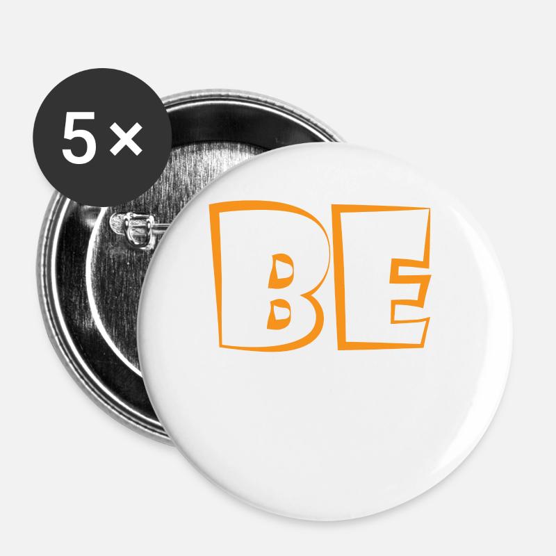 BePositive - Buttons large 2.2''/56 mm (5-pack) - white