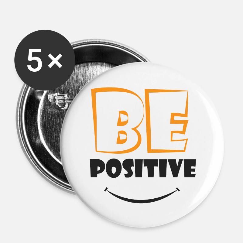 BePositive - Buttons large 2.2''/56 mm (5-pack) - white