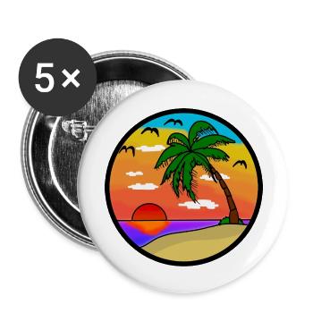 Iland - Buttons groß 56 mm (5er Pack) - Weiß - Vorne