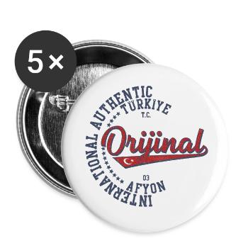 Afyon - Buttons groß 56 mm (5er Pack) - Weiß - Vorne