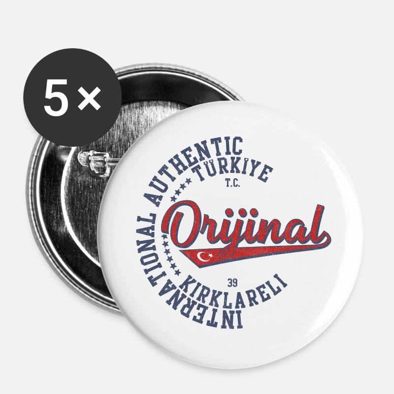 Kırklareli - Buttons groß 56 mm (5er Pack) - Weiß
