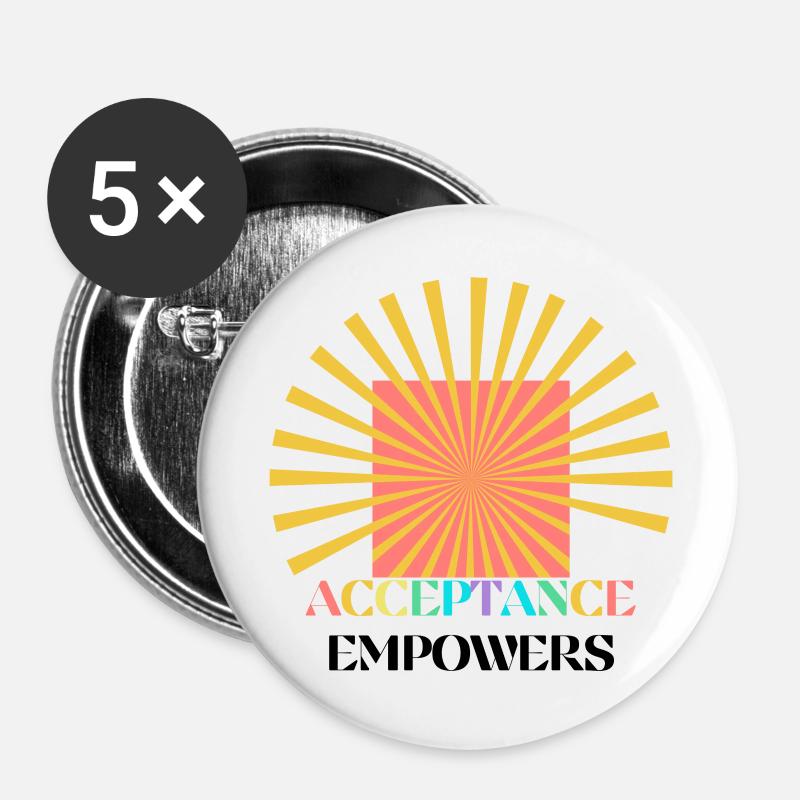 Acceptance Empowers - Buttons large 2.2''/56 mm (5-pack) - white