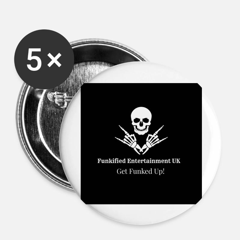 #FunkifiedEntertainment_UK - Buttons large 2.2''/56 mm (5-pack) - white