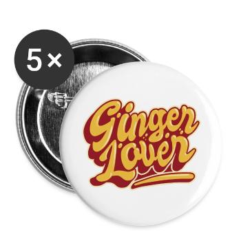 Ginger Lover - Buttons groß 56 mm (5er Pack) - Weiß - Vorne