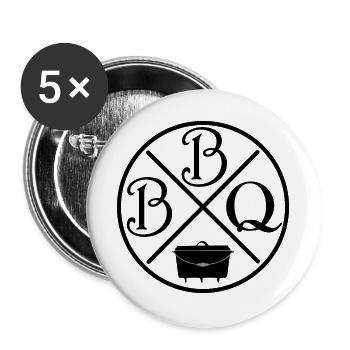 BBQ Dutchoven - Buttons groß 56 mm (5er Pack) - Weiß - Vorne
