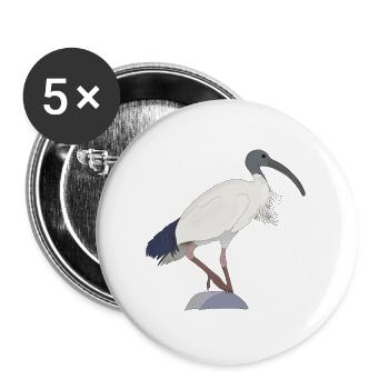 Ibis Bin Bird - Buttons large 2.2''/56 mm (5-pack) - white - Front