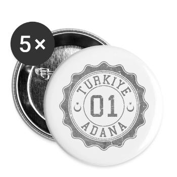 Adana - Buttons groß 56 mm (5er Pack) - Weiß - Vorne