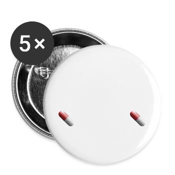 Büro lustiger Spruch Laune Geschenkidee Medikament - Buttons groß 56 mm (5er Pack) - Weiß - Vorne