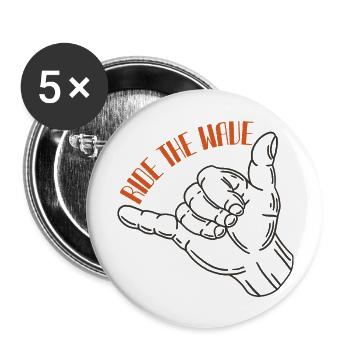 Sommer, Sonne, Surfen - Buttons groß 56 mm (5er Pack) - Weiß - Vorne