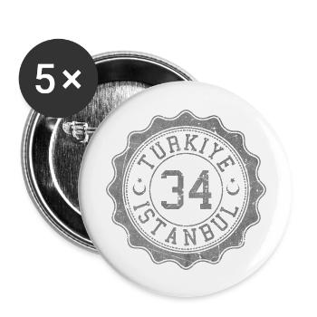 Istanbul - Lot de 5 grands badges (56 mm) - blanc - Devant