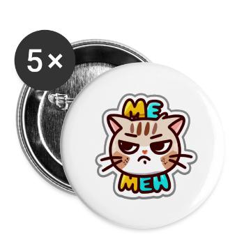 Qu’est-ce qui ne va pas avec ce chat? - Lot de 5 grands badges (56 mm) - blanc - Devant