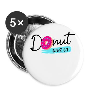 Donut Sweets Statement Snacking Délicieux - Lot de 5 grands badges (56 mm) - blanc - Devant