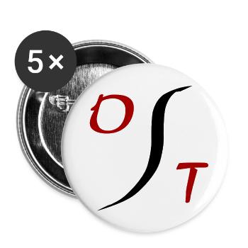 Over Th!nker O/T Design - Buttons groß 56 mm (5er Pack) - Weiß - Vorne