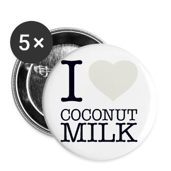 J’ADORE LE LAIT DE - Lot de 5 grands badges (56 mm) - blanc - Devant