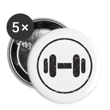 Dumbbell - Buttons large 2.2''/56 mm (5-pack) - white - Front