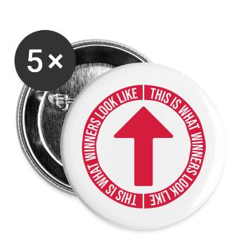 What Winners Look Like - Buttons large 2.2''/56 mm (5-pack) - white - Front