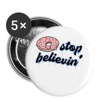 Sweets Delicious Donut Dessert Statement - Lot de 5 grands badges (56 mm) - blanc - Devant