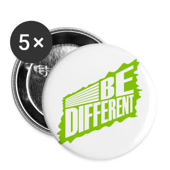 Soyez différent Logo Design - Lot de 5 grands badges (56 mm) - blanc - Devant